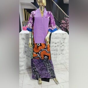 Beautiful Caftan/Kaftan Bubu Dress. Adire